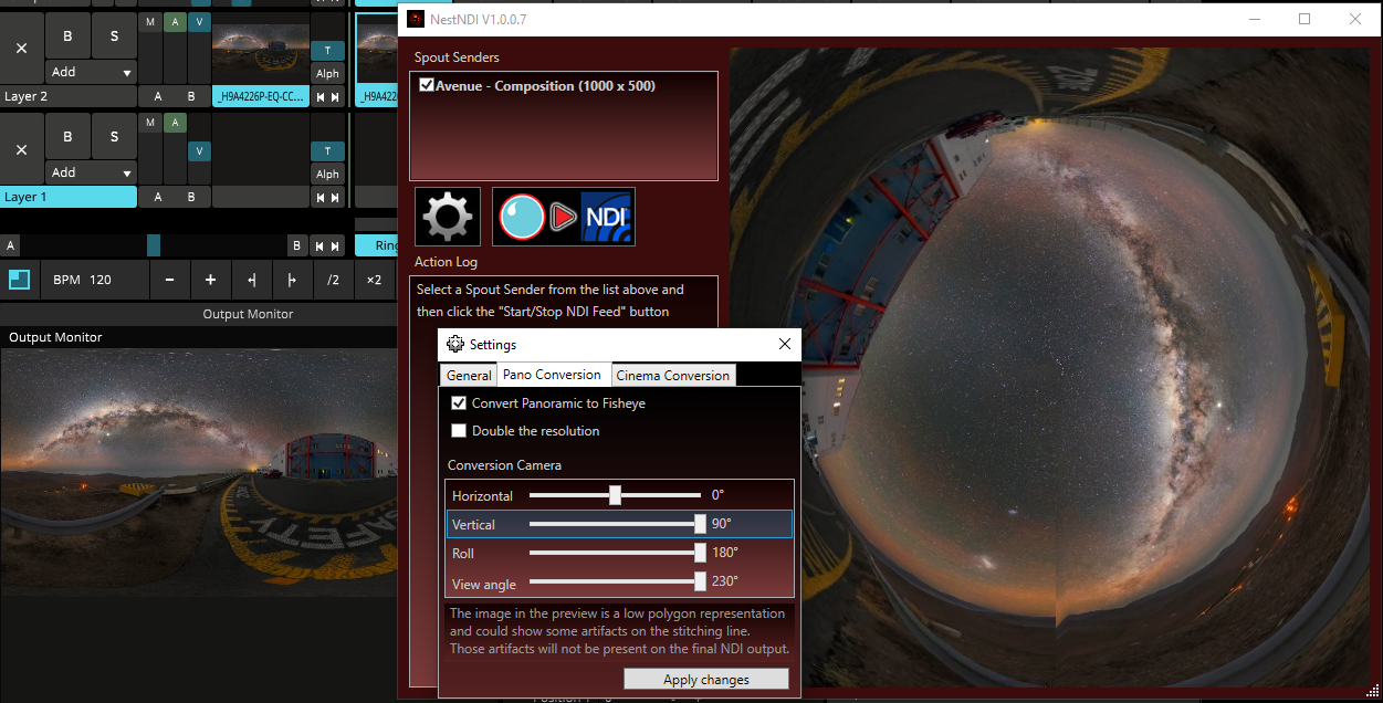 Nestndi Panoramic to fisheye